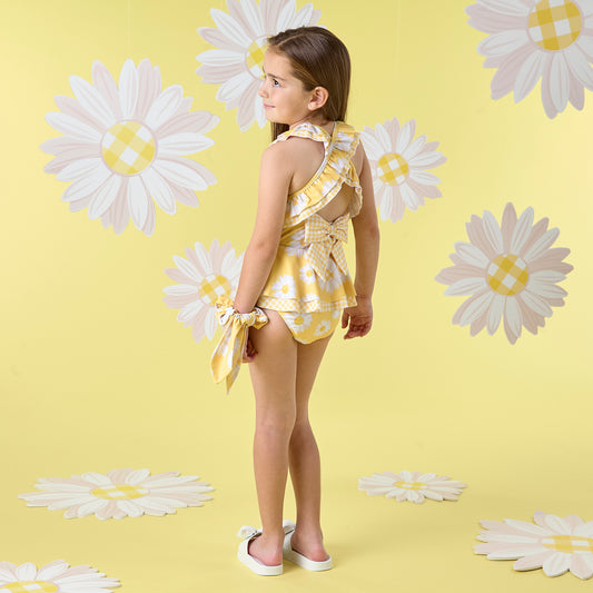 Yellow Coraline Scrunchie