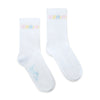 White & MulticolourTwirl Socks