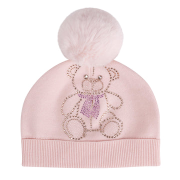 Pink Sabrina Pom Pom Hat
