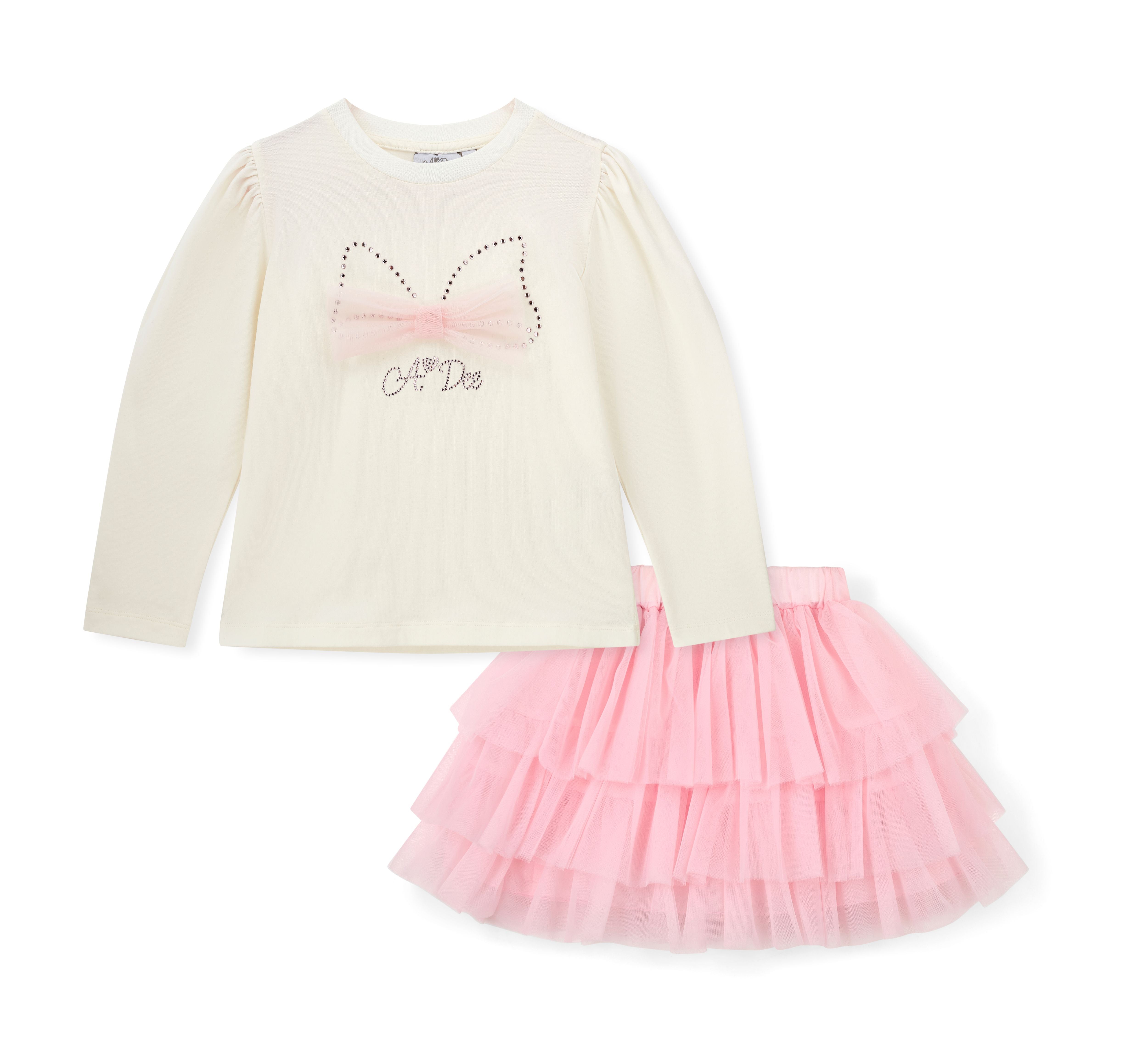 A DEE - Teddy Bear Bakery Mackenzie Tulle Skirt Set - Snow White main image 0