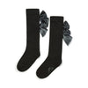 Grey Poppy Knee High Socks