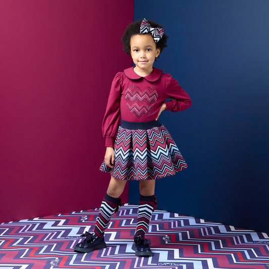 Burgundy Chloe Skirt Set