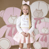 White & Pink Star Skirt Set