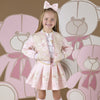 White & Pink Star Skirt Set