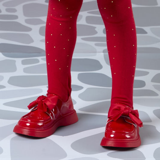 Red Mary Bow Shoes