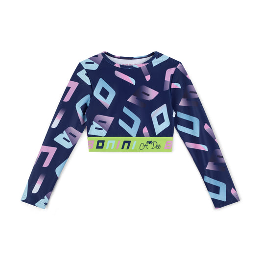 Navy Power Crop Top