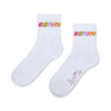 White Twirl Socks