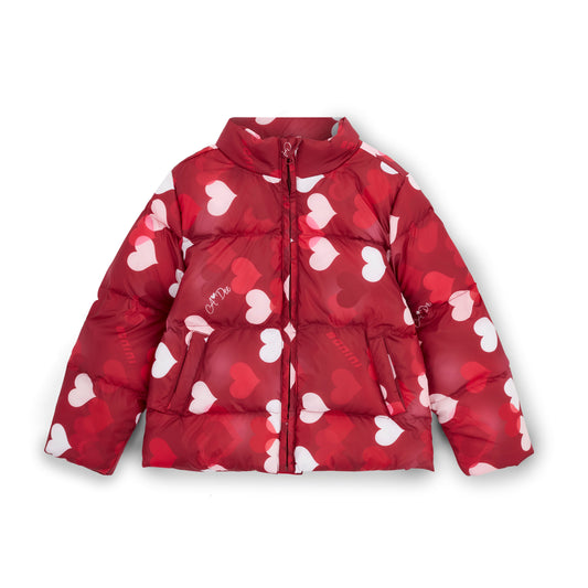 Burgundy Dazzle Puffer Jacket