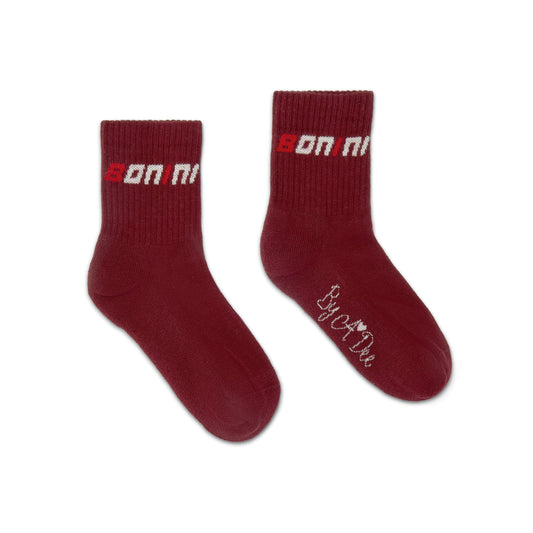 Burgundy Twirl Socks