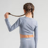 Grey Aspire Long Sleeve Crop Top