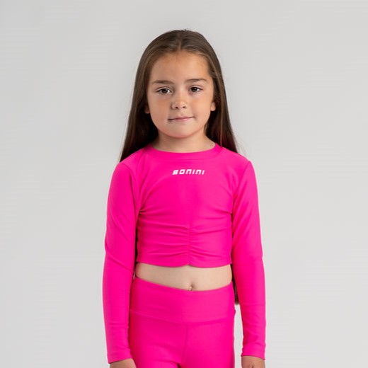 Pink Aspire Long Sleeve Crop Top