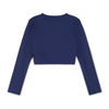 Navy Aspire Long Sleeve Crop Top