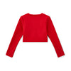 Red Aspire Long Sleeve Crop Top