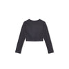 Black Aspire Long Sleeve Crop Top