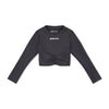 Black Aspire Long Sleeve Crop Top