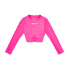 Pink Aspire Long Sleeve Crop Top