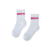 White & Hot Pink Aspire Sport Socks