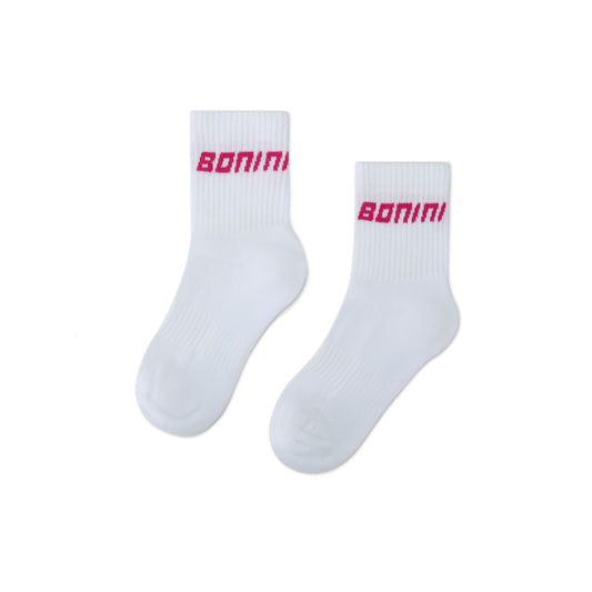 White & Hot Pink Aspire Sport Socks