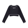 Black Revive Long Sleeve Crop Top