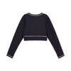 Black Revive Long Sleeve Crop Top