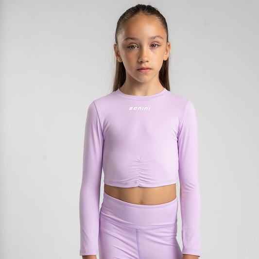 Lilac Aspire Long Sleeve Crop Top