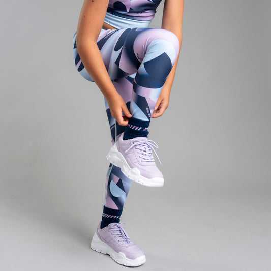 Navy Twirl Sports Socks