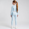 Blue Aspire Long Sleeve Crop Top