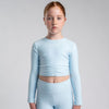 Blue Aspire Long Sleeve Crop Top