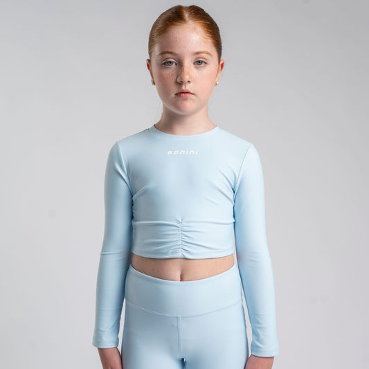 Blue Aspire Long Sleeve Crop Top