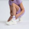 White & Lilac Aspire Sport Socks