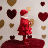 Red Harper Coat & Beret set