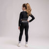 Black Revive Long Sleeve Crop Top