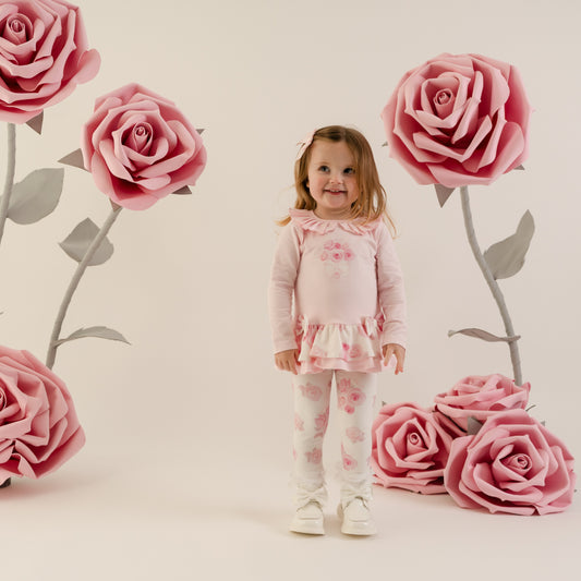 Pink Daisy Legging Set