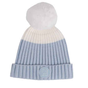 Blue Ally Pom Pom Hat