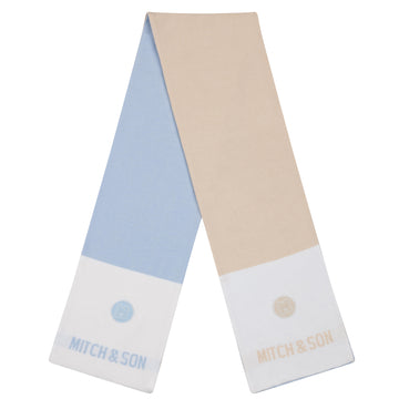 Blue & Beige Axwell Reversible Scarf