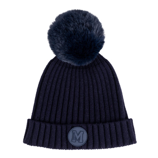 Navy Brooks Knitted Hat