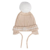 Beige Dylan Pom Pom Hat