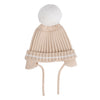 Beige Dylan Pom Pom Hat