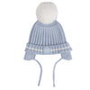 Blue Dylan Pom Pom Hat