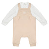 Beige Drew Dungaree Set