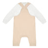 Beige Drew Dungaree Set