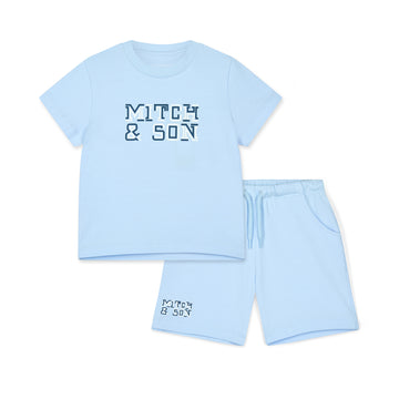 Blue Franklin Shorts Set