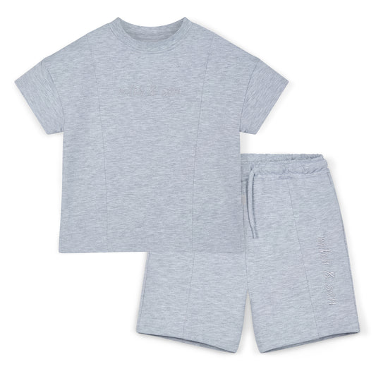 Grey Griffin Shorts Set