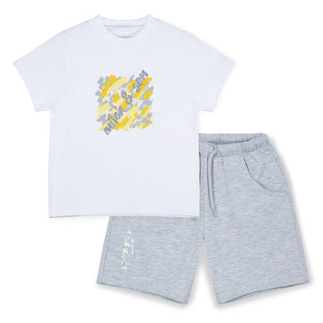 White Gino Shorts Set