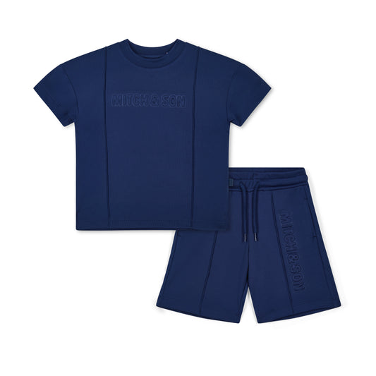 Navy Harper Shorts Set