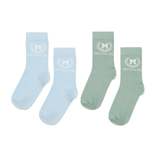 Blue and Sage Socks