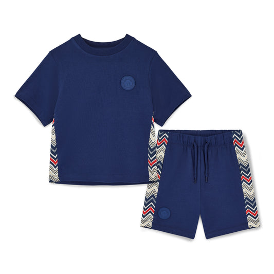 Navy Phoenix Shorts Set