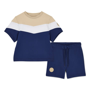 Navy Paco Shorts Set