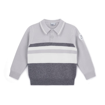 Grey Tighe Knitted Polo