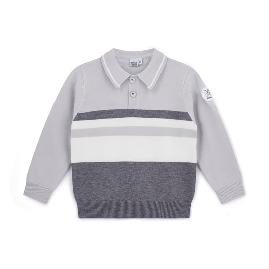 Grey Tighe Knitted Polo
